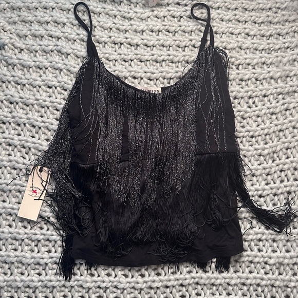 Idyllwind Black Fringe Camisole - Picture 1 of 4
